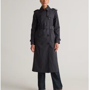 Comfort Stretch Long Trench Coat Size Small